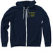 Small Yellow Logo -&nbsp;Shirts + Sweatshirts, a Navy Zip Up Hoodie