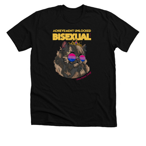 Achievement Unlocked: Bisexual, a Solid Black Blend Premium Unisex Tee