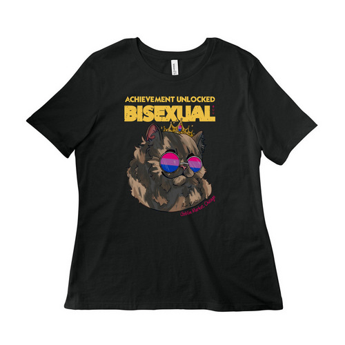 Achievement Unlocked: Bisexual, a Vintage Black Women?s Relaxed Cotton Tee