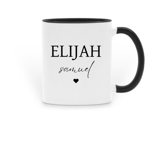 Elijah Samuel Mug, a Black Two-Tone Ceramic Mug