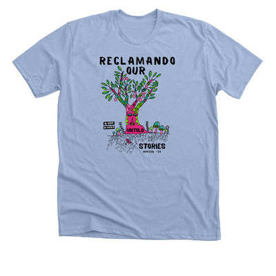 Movida 2025, a Heather Baby Blue Premium Unisex Tee