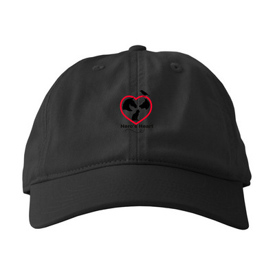 Hero?s Heart Hat ??&nbsp;, a Black Printed Eco Baseball Cap