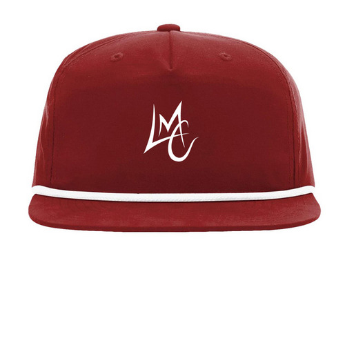L-Mac Snapback, a Cardinal/ White Printed Umpqua Snapback Cap