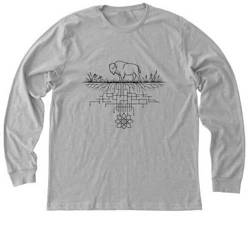 Fermilab Infrastructure Services Directorate, a Athletic Heather Premium Long Sleeve Tee