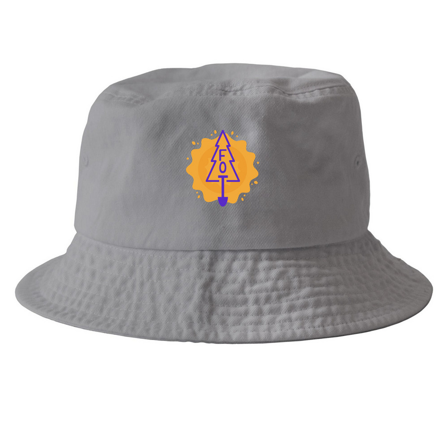 Friends of Trees ~ Sunburst Hats, a Grey Printed Bucket Hat