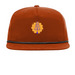 Friends of Trees ~ Sunburst Hats, a Dark Orange/ Black Printed Umpqua Snapback Cap