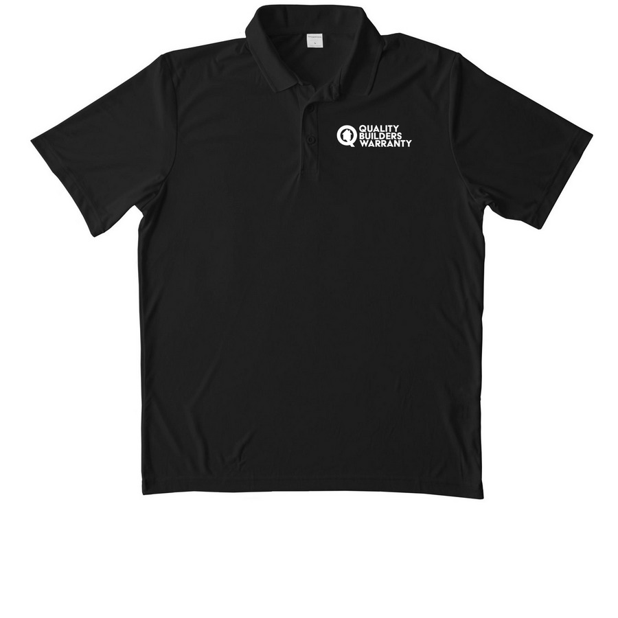 QBW - Polo, a Black Unisex Performance Polo