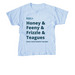 Who's your favorite teacher? (Dark Text), a Light Blue Youth Unisex Tee