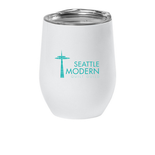 SeaMQG Logo Wine Tumbler, a White Insulated Wine Cup