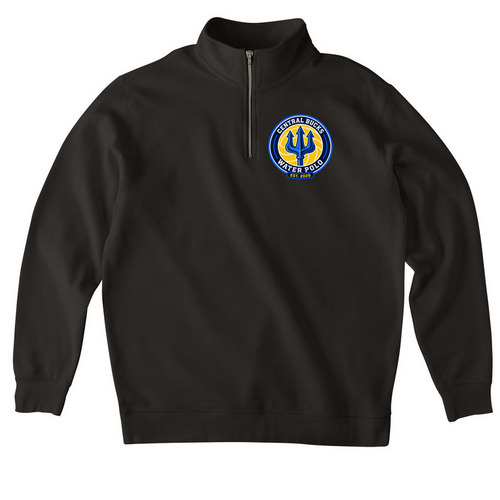 Central Bucks Water Polo Club, a Black Midweight Quarter Zip Pullover