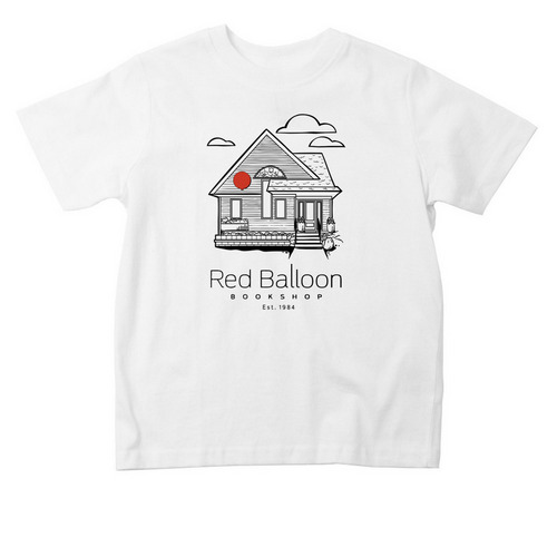 Red Balloon Bookshop - Toddler (Black Design), a White Toddler Tee