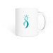 Teal Essentials: Classic Mug ? Ribbon Design, a White Coffee Mug