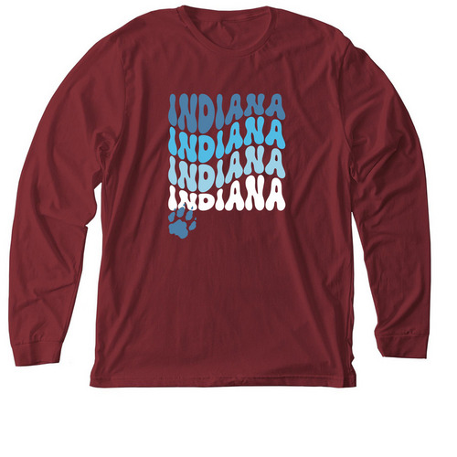 Indiana Red for Ed, a Heather Cardinal Premium Long Sleeve Tee