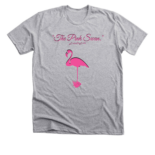 "The Pink Swan" Collection, a Athletic Heather Premium Unisex Tee