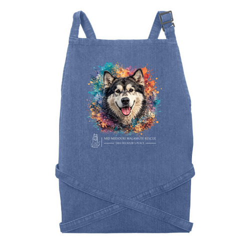 Kibble&nbsp;, a Denim Blue Recycled Denim Bib Apron