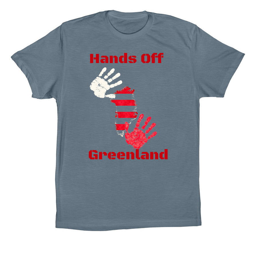 Hands off Greenland, a Slate Premium Cotton Tee
