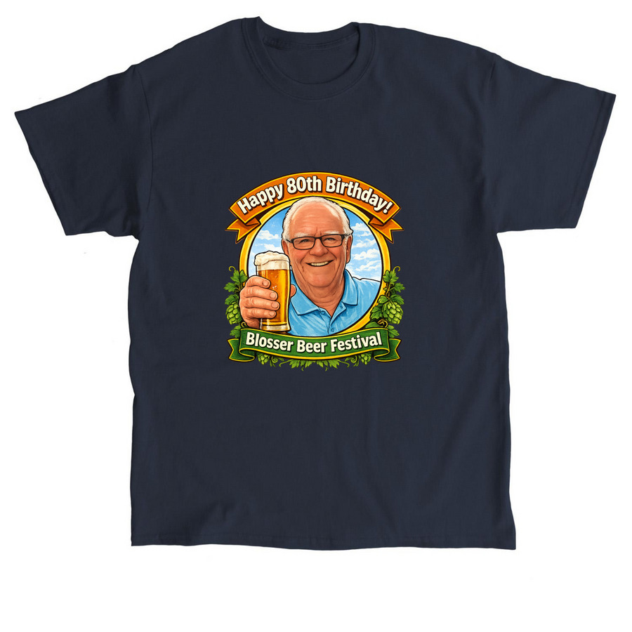 Larry's 80th Birthday, a Navy Classic Unisex Tee
