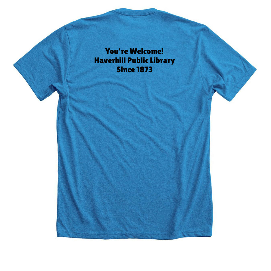 Pride 25, a Neon Blue Premium Unisex Tee (back-view)