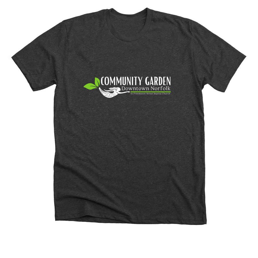 ? Downtown Norfolk Community Garden ?, a Dark Grey Heather Premium Unisex Tee