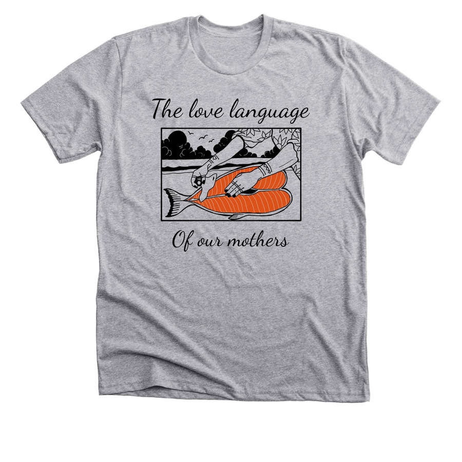 Food is love, a Athletic Heather Premium Unisex Tee