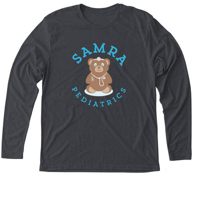 Samra Pediatrics, a Vintage Navy Triblend Long Sleeve Tee
