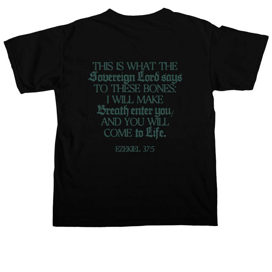 Can These Bones Live V2, a Black Comfort Colors Unisex Tee (back-view)