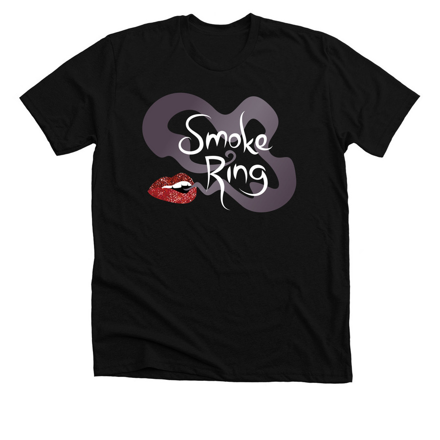 Smoke Ring Dark, a Solid Black Blend Premium Unisex Tee
