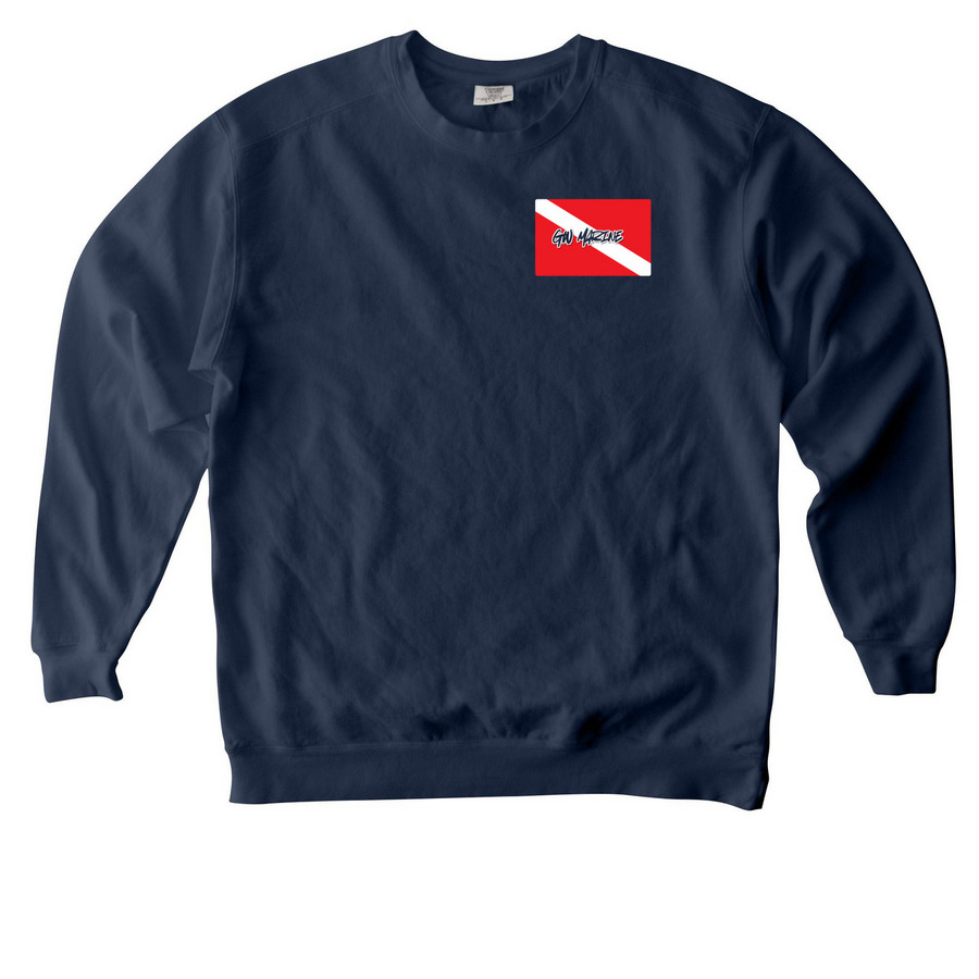 GW Giggin Crew, a True Navy Comfort Colors Crewneck Sweatshirt