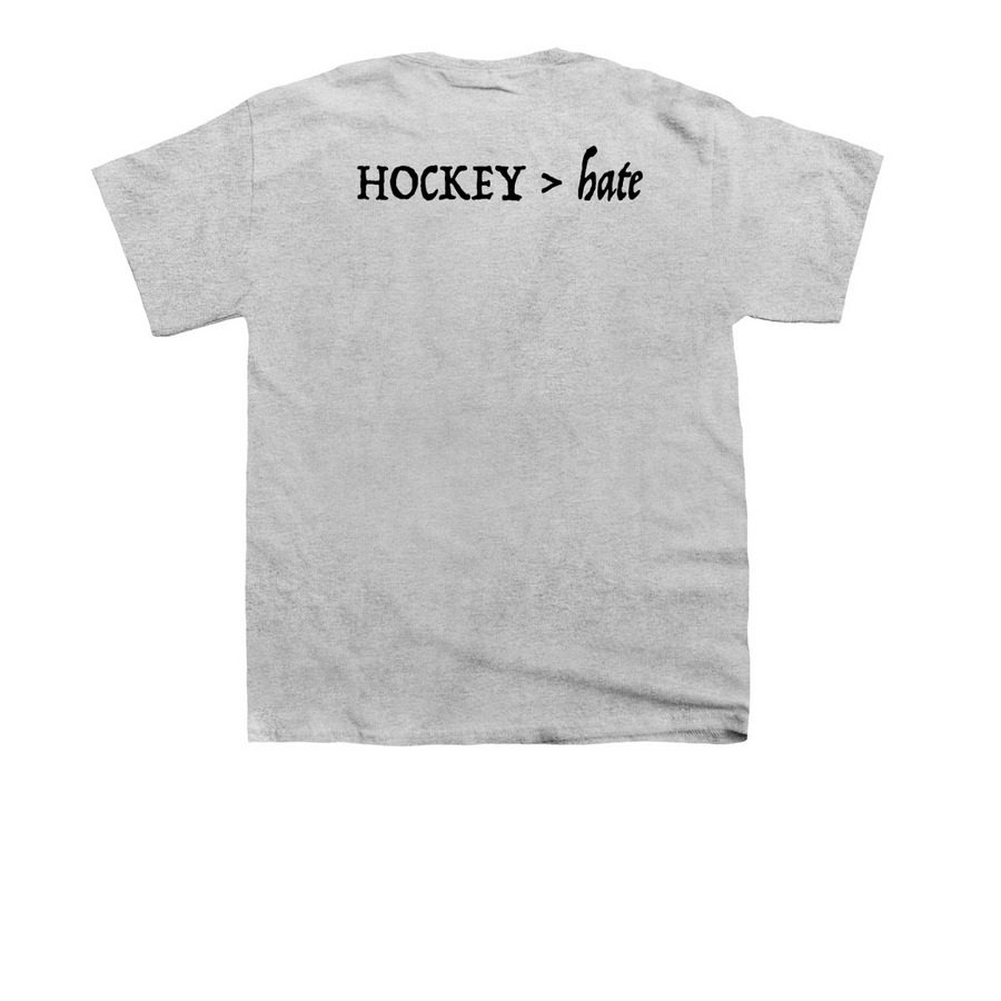 Players Against Hate Logo, a Sport Grey Youth Unisex Tee (back-view)