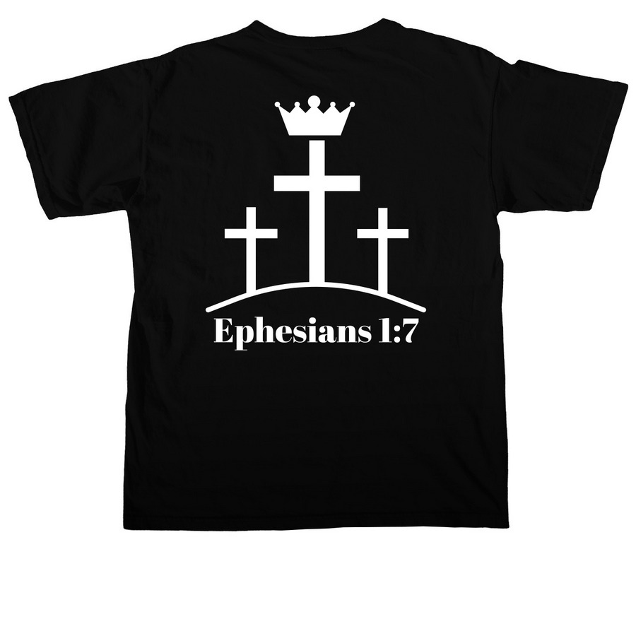 All for us, a Black Comfort Colors Unisex Tee (back-view)