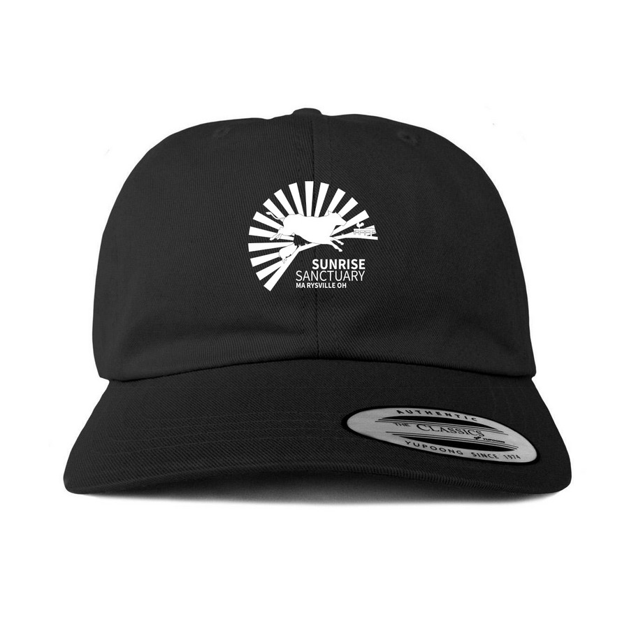 White Logo Hat, a Black Printed Classic Baseball Cap