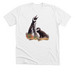 Magellanic Penguin-Black Logo, a Solid White Blend Premium Unisex Tee