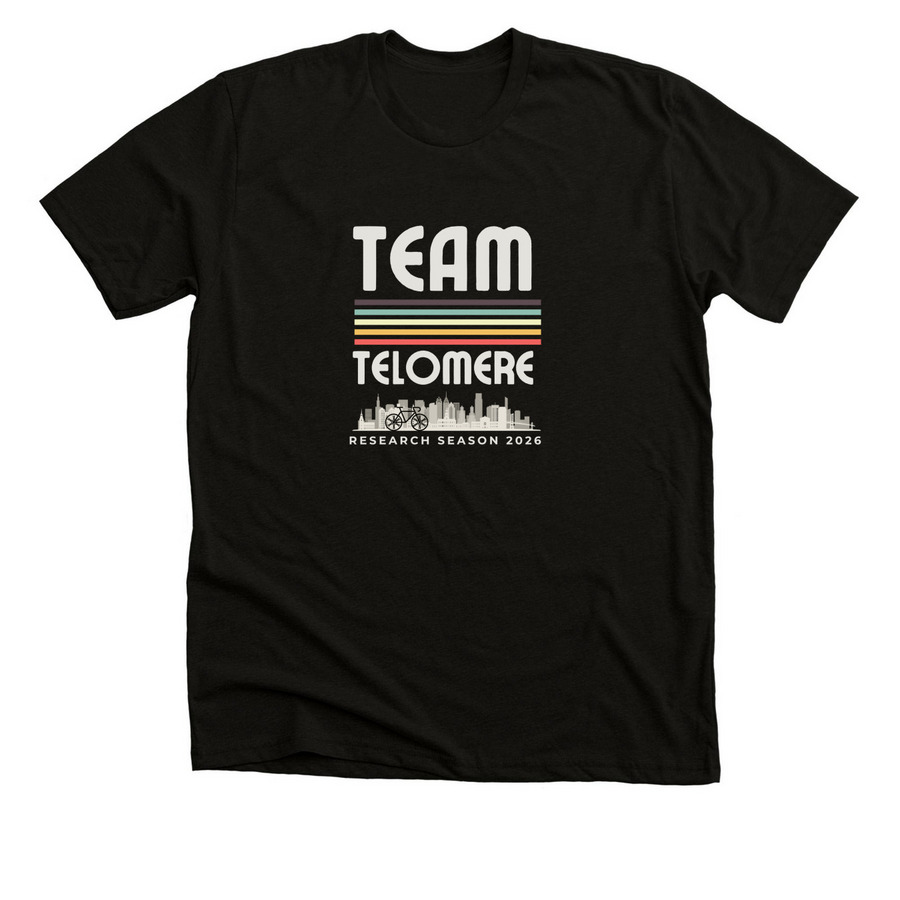 Team Telomere Million Dollar Bike Ride 2026&nbsp;, a Black Heather Premium Unisex Tee