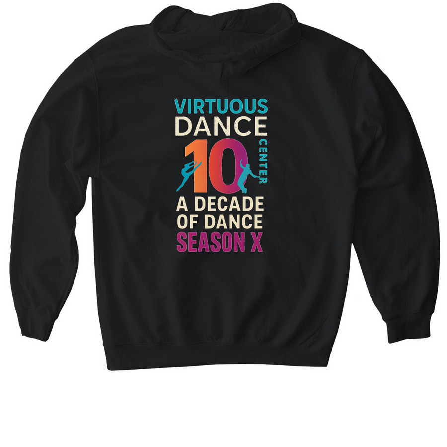 Season X Hoodie, a Black Gildan Softstyle Pullover Hoodie (back-view)