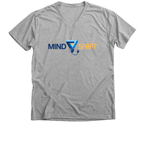 Mind Shift V-Neck Tee, a Athletic Heather Premium V-Neck Tee