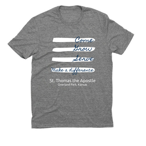 St. Thomas T-shirts, a Aluminum Grey Allmade Eco Triblend Unisex Tee