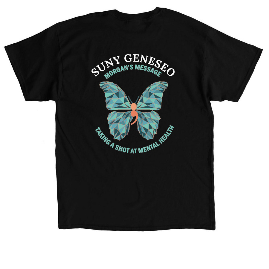 Human > Athlete X Geneseo, a Black Classic Unisex Tee (back-view)
