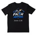 Faith in Motion, a Black Nike Dri-FIT Jersey Blend Performance Tee (back-view)