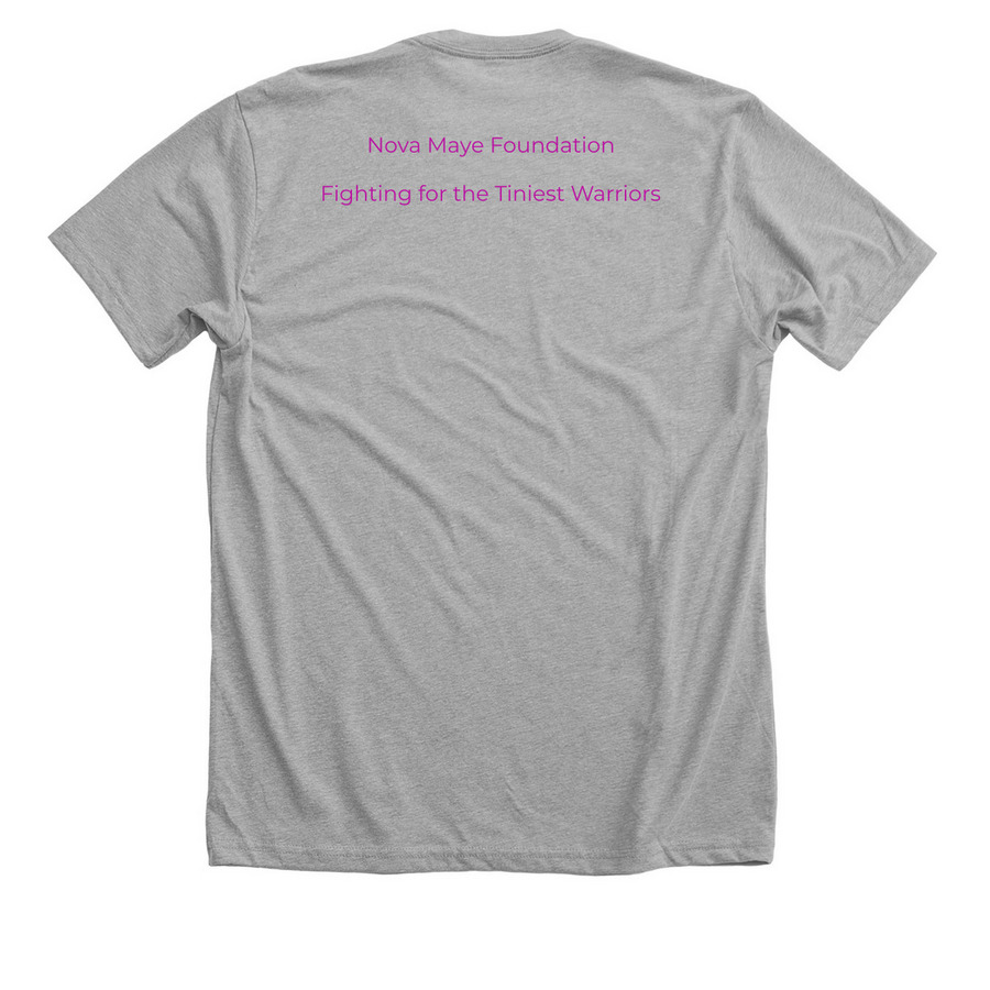 Tiny Warrior Walk, a Athletic Heather Premium Unisex Tee (back-view)