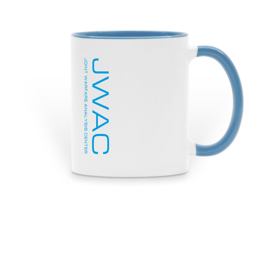 JWAC Mug, a Light Blue Two-Tone Ceramic Mug