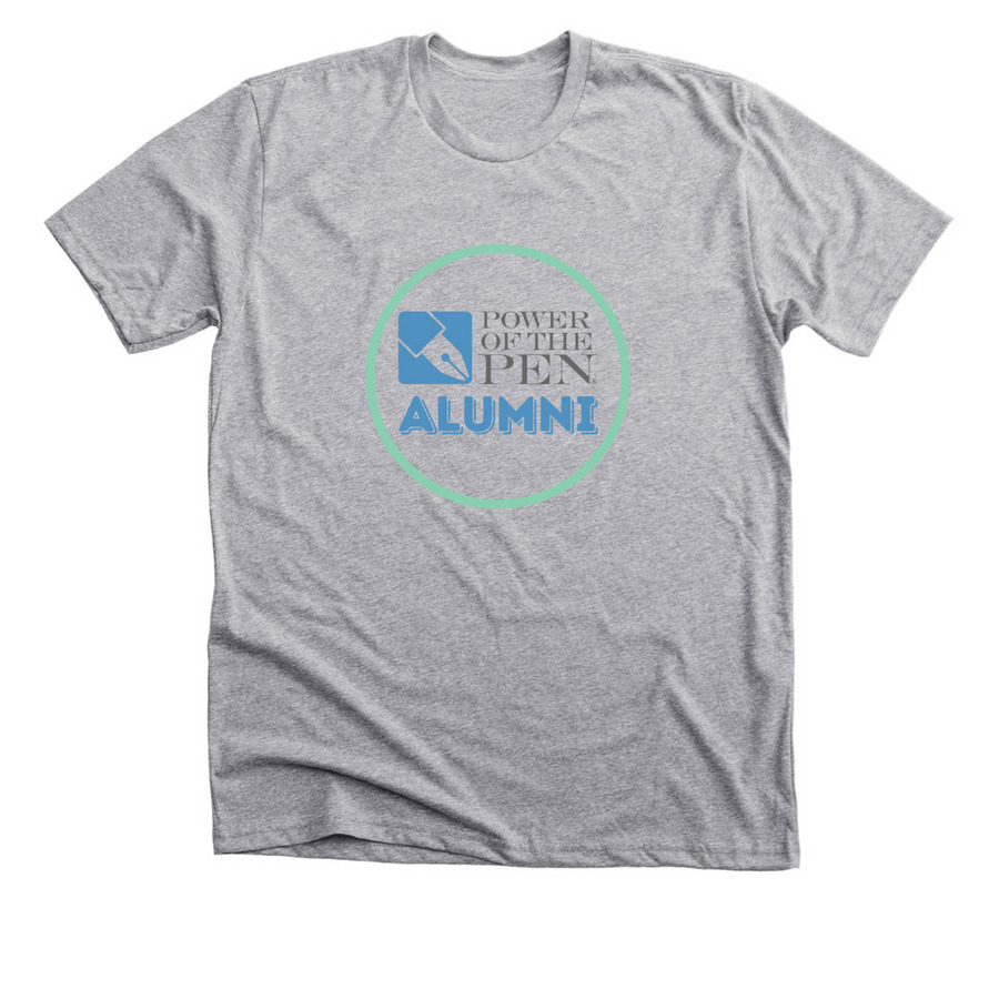 ALUMNI shirt - circle, a Athletic Heather Premium Unisex Tee