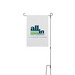 change starts with a conversation- yard flags, a White 12" x 18" Yard Flag with Stake