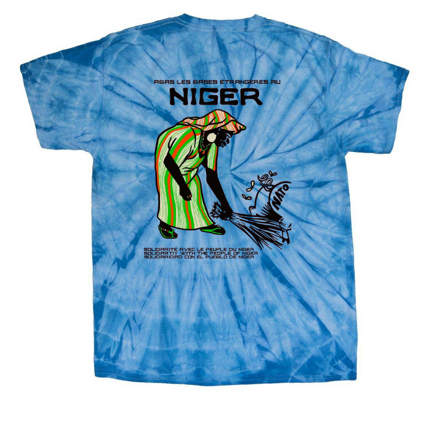 Niger Anti-NATO, a Baby Blue Classic Tie Dye Tee (back-view)