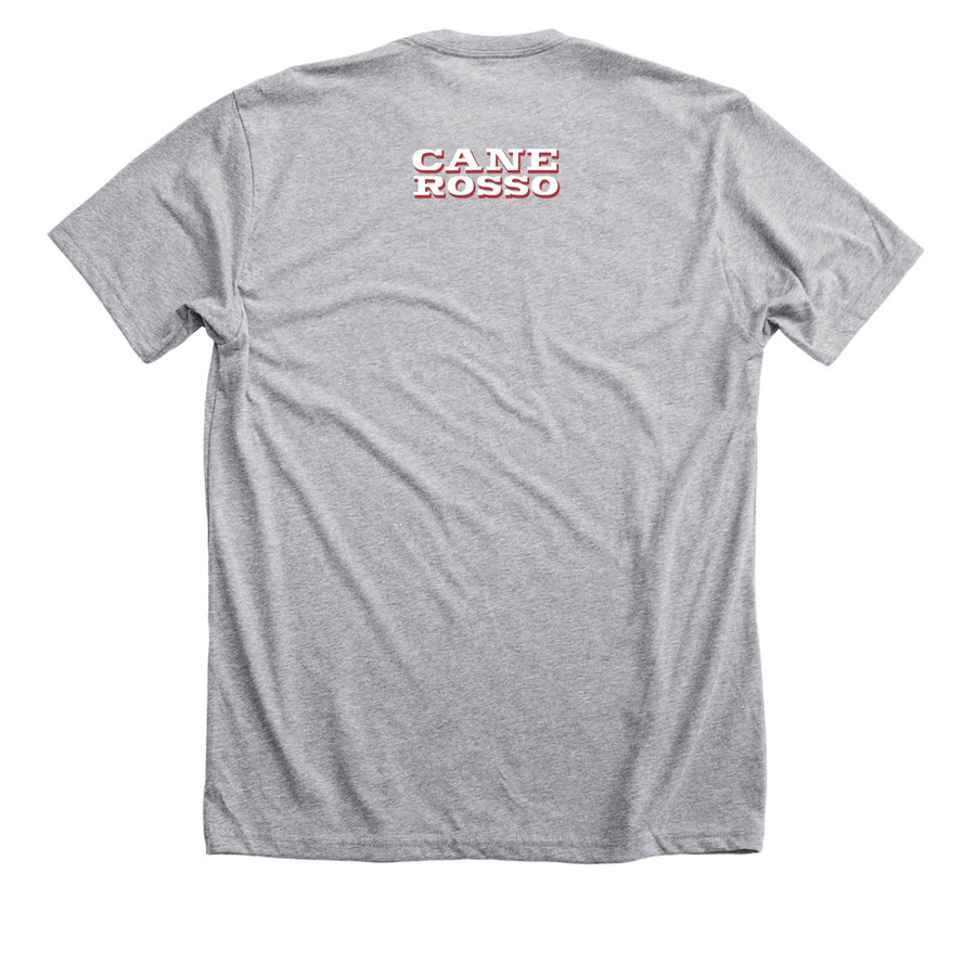 Pizza Charge, a Athletic Heather Premium Unisex Tee (back-view)
