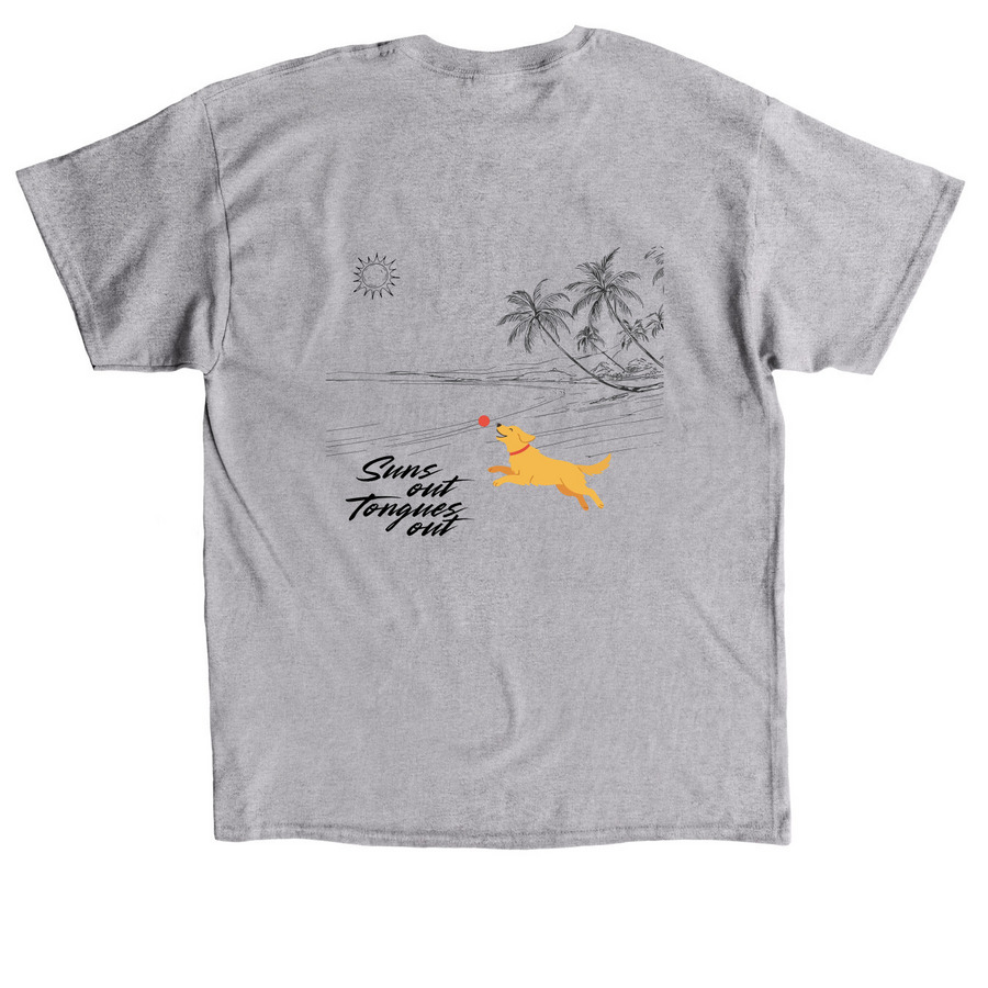 Suns Out, Tongues Out, a Sport Grey Classic Unisex Tee (back-view)