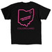 Rogues Hollow- pink logo :)&nbsp;, a Black Classic Unisex Tee (back-view)