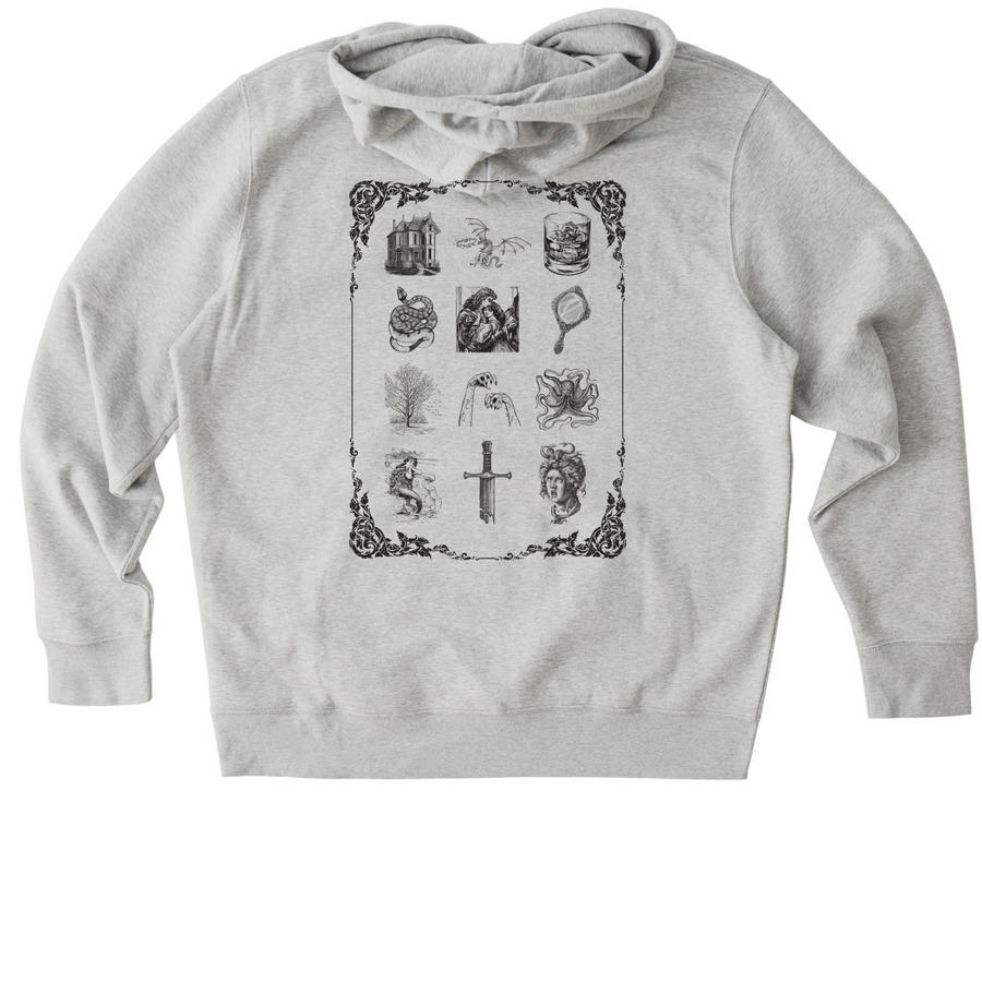 Item Icon Apparel, a Cool Heather Grey Stanley/Stella Unisex Cruiser 2.0 Pullover Hoodie (back-view)