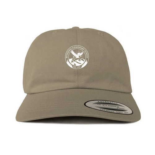 Hats - White Logo, a Khaki Printed Classic Baseball Cap