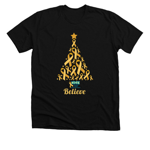 Believe in a Cure, a Solid Black Blend Premium Unisex Tee