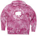 KCPRN Classic - White, a Pink Tie Dyed Pullover Hoodie